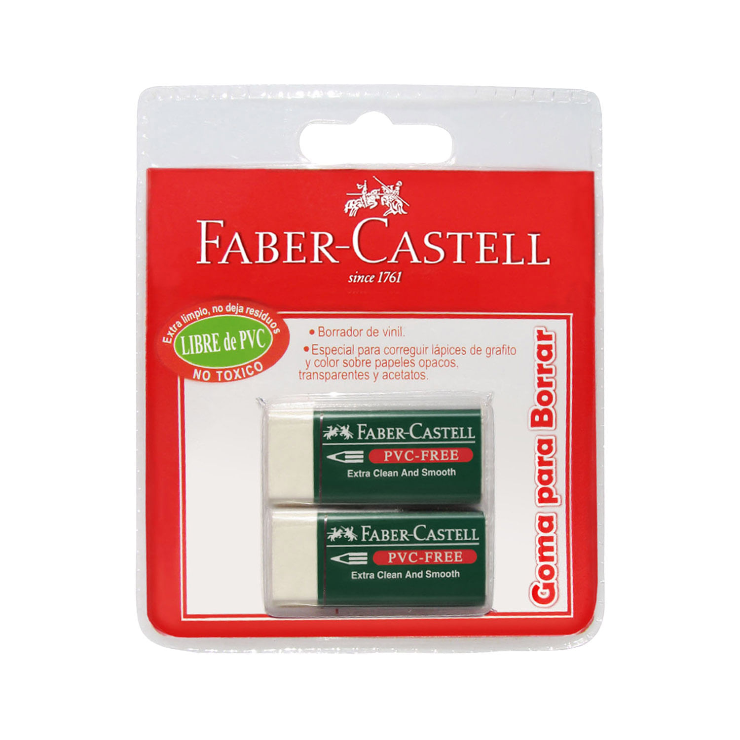 Faber Castell-Borrador de goma Natural para bolígrafo de Gel