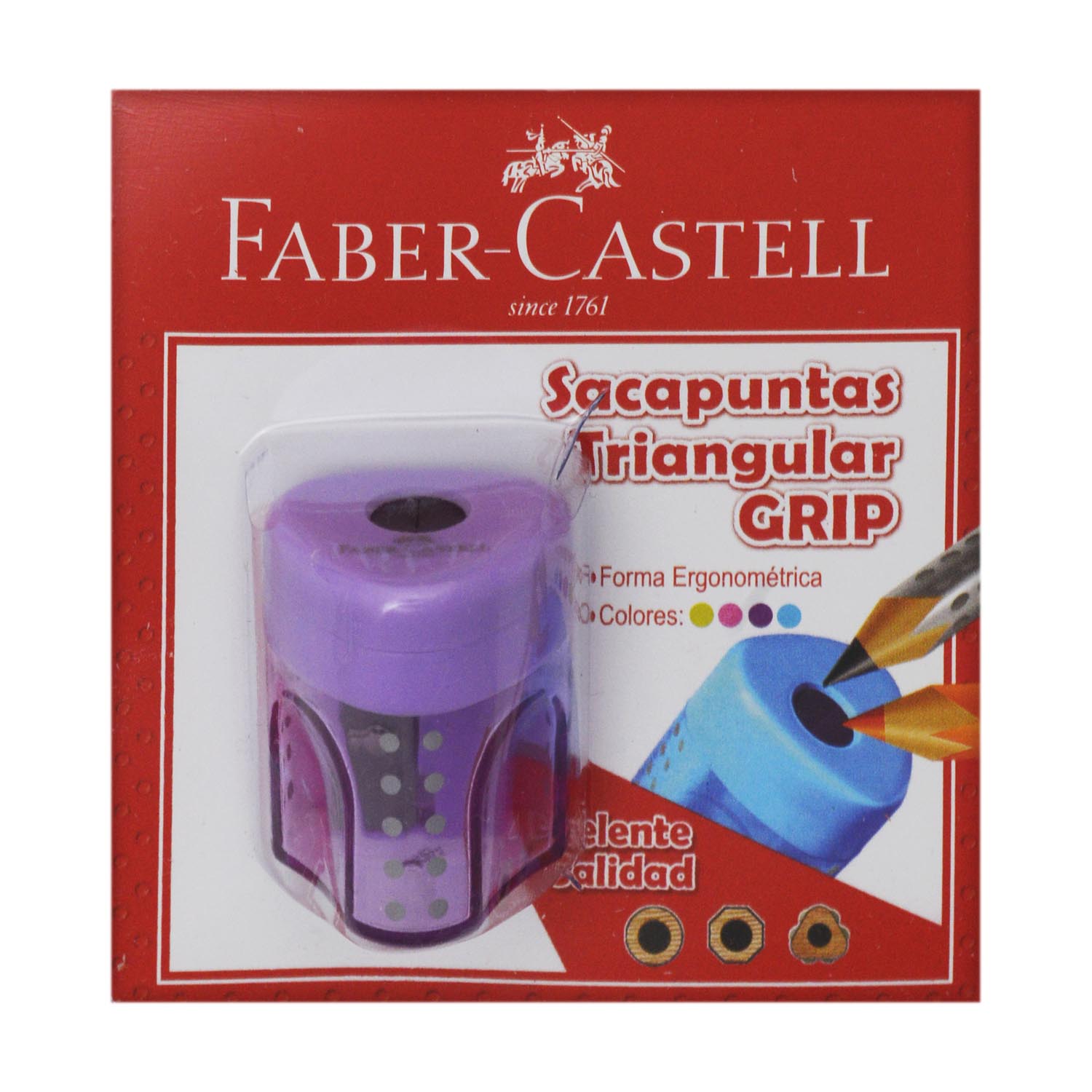 Sacapuntas Faber-Castell Diseño Triangular Grip Con Depósito