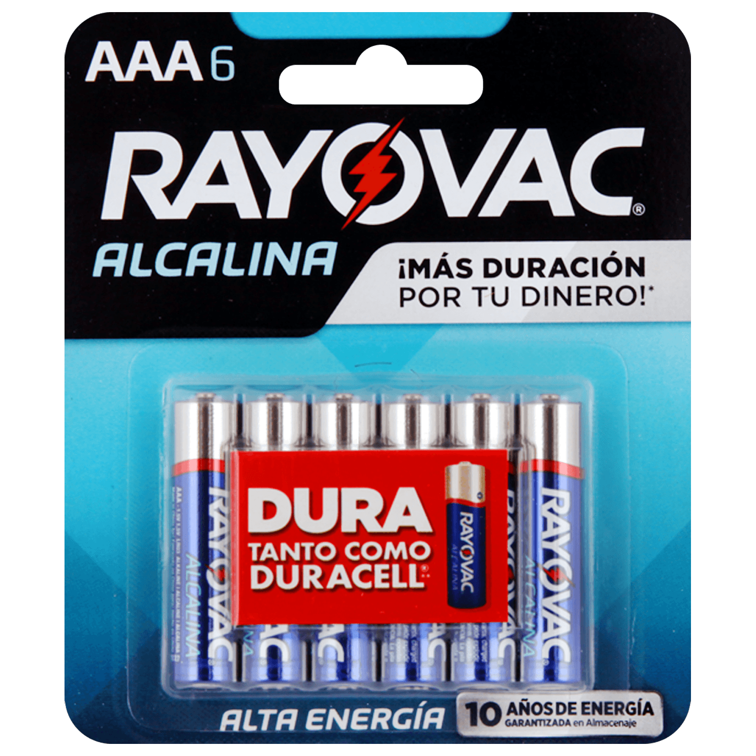 Pilas alcalinas Duracell x 6 unidades AAA PACK TECNOLOGIA PILAS