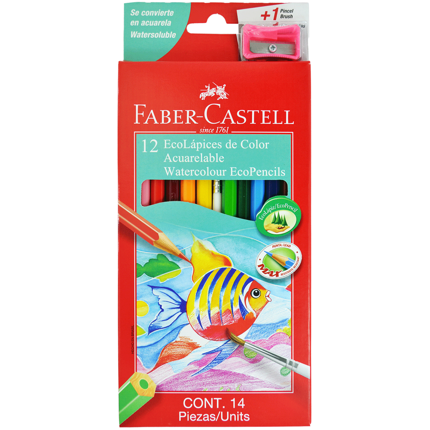 Lápices de colores Acuarelables Faber Castell 12, 24 colores - Suminmar