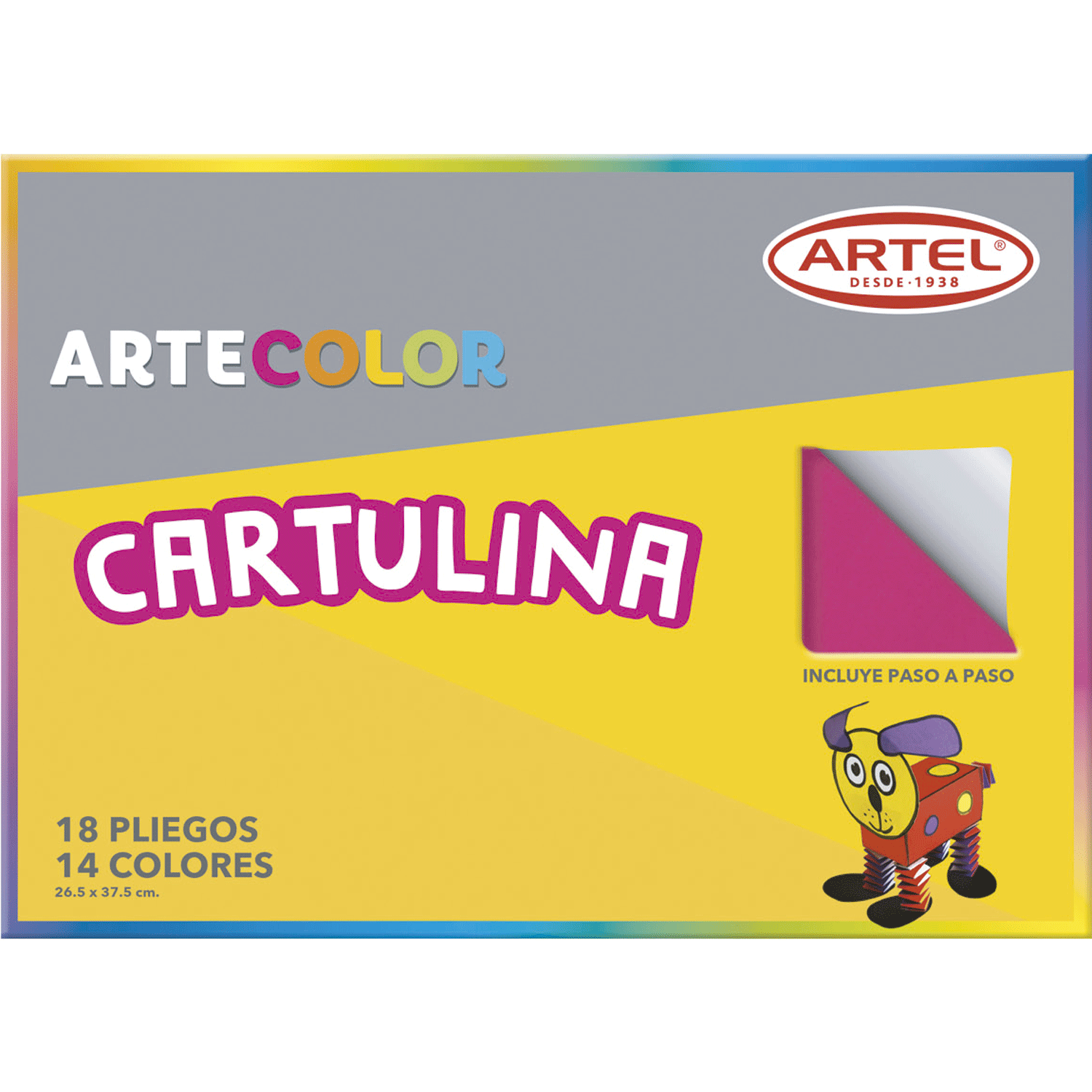 Omitido Ceder Tutor Cartulinas color carpeta 18 pliegos de colores 26.5 x 37.5 cm c/u. |  Jumbo.cl