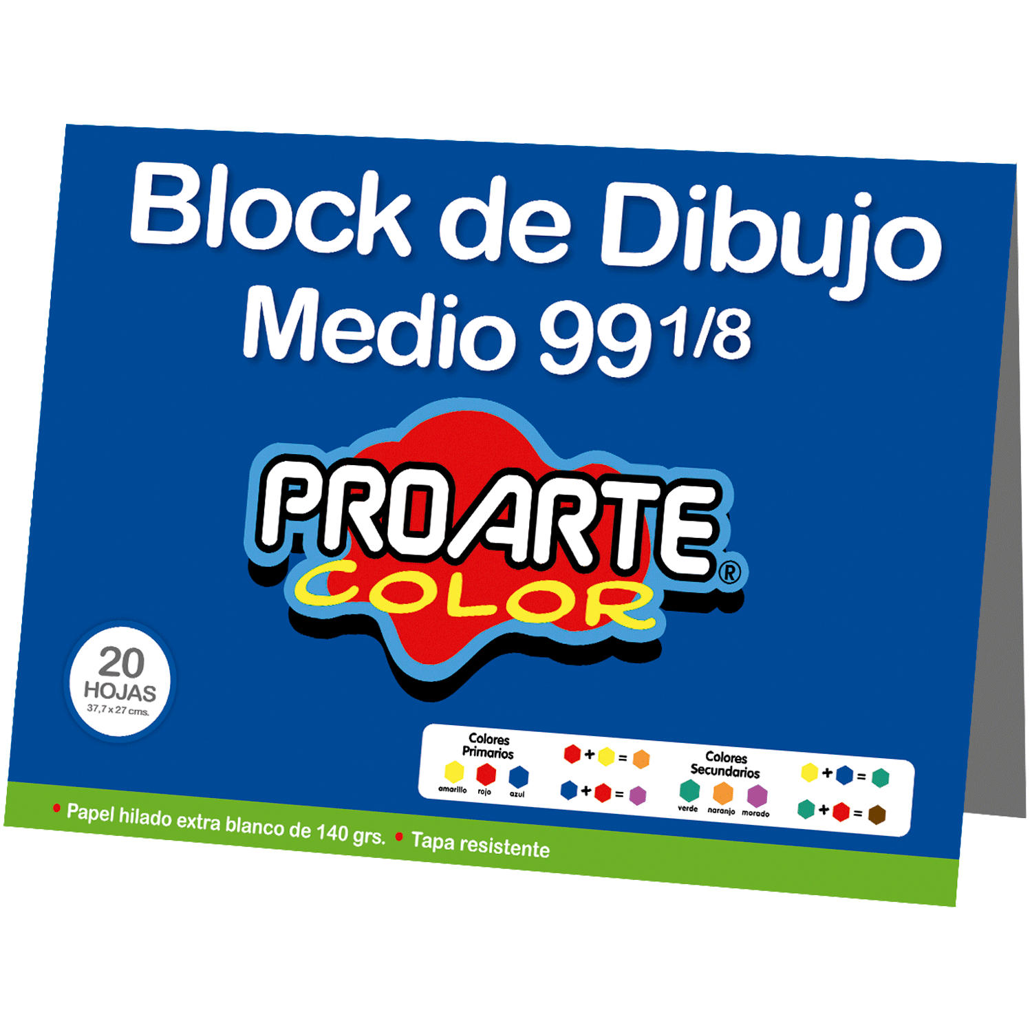 Block de Dibujo N°99 1/8 Proarte Color 20 Hojas