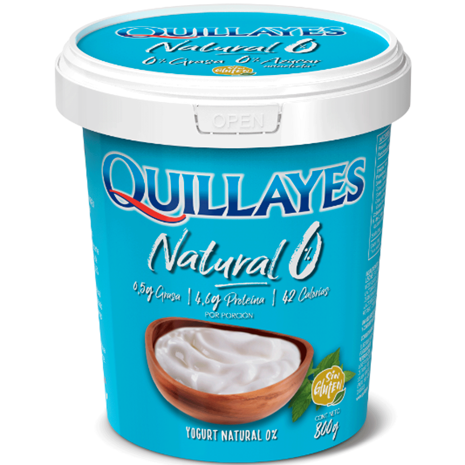 Yoghurt natural 0% pote 800 g