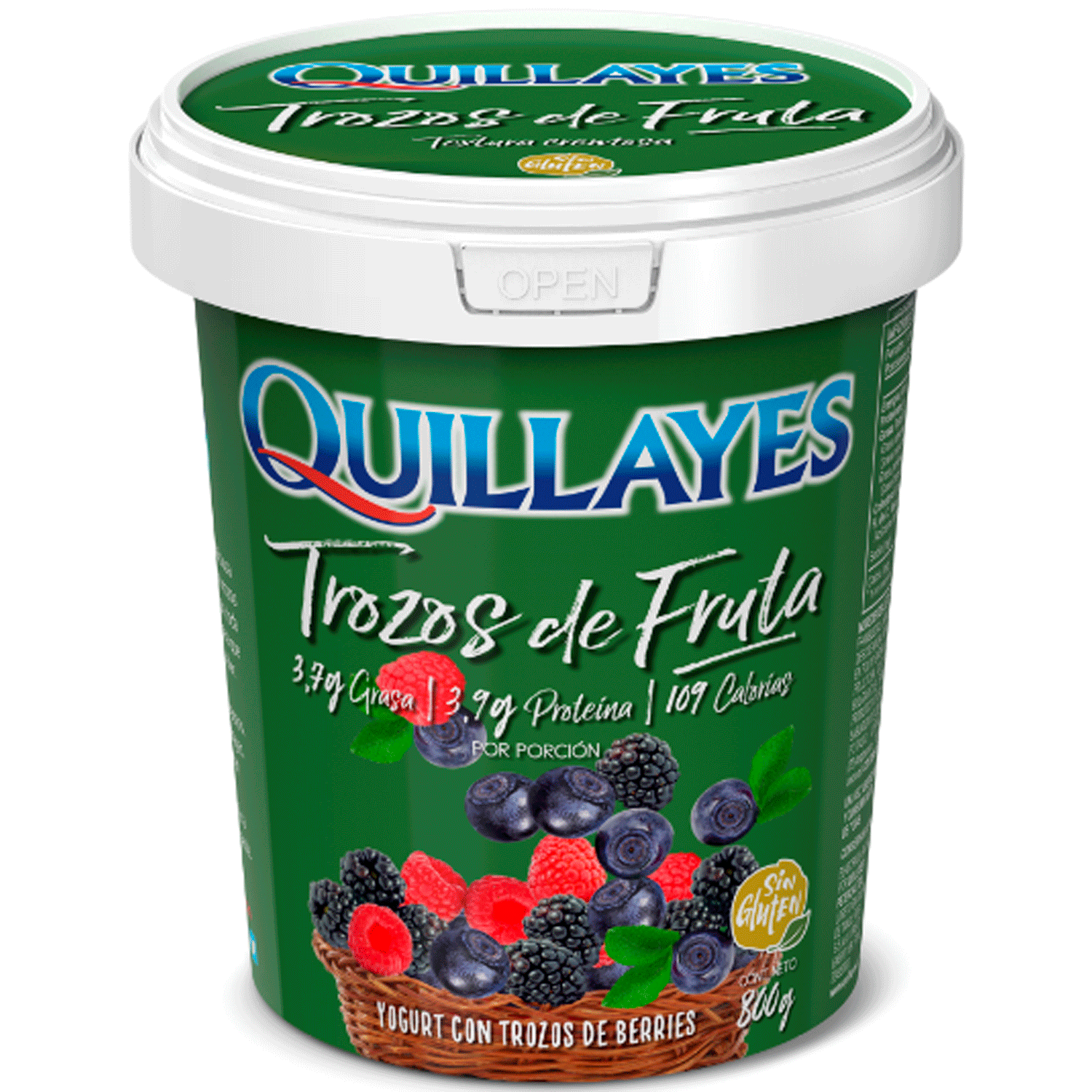 Yoghurt Griego Sin Lactosa con Berries - QuillayesQuillayes