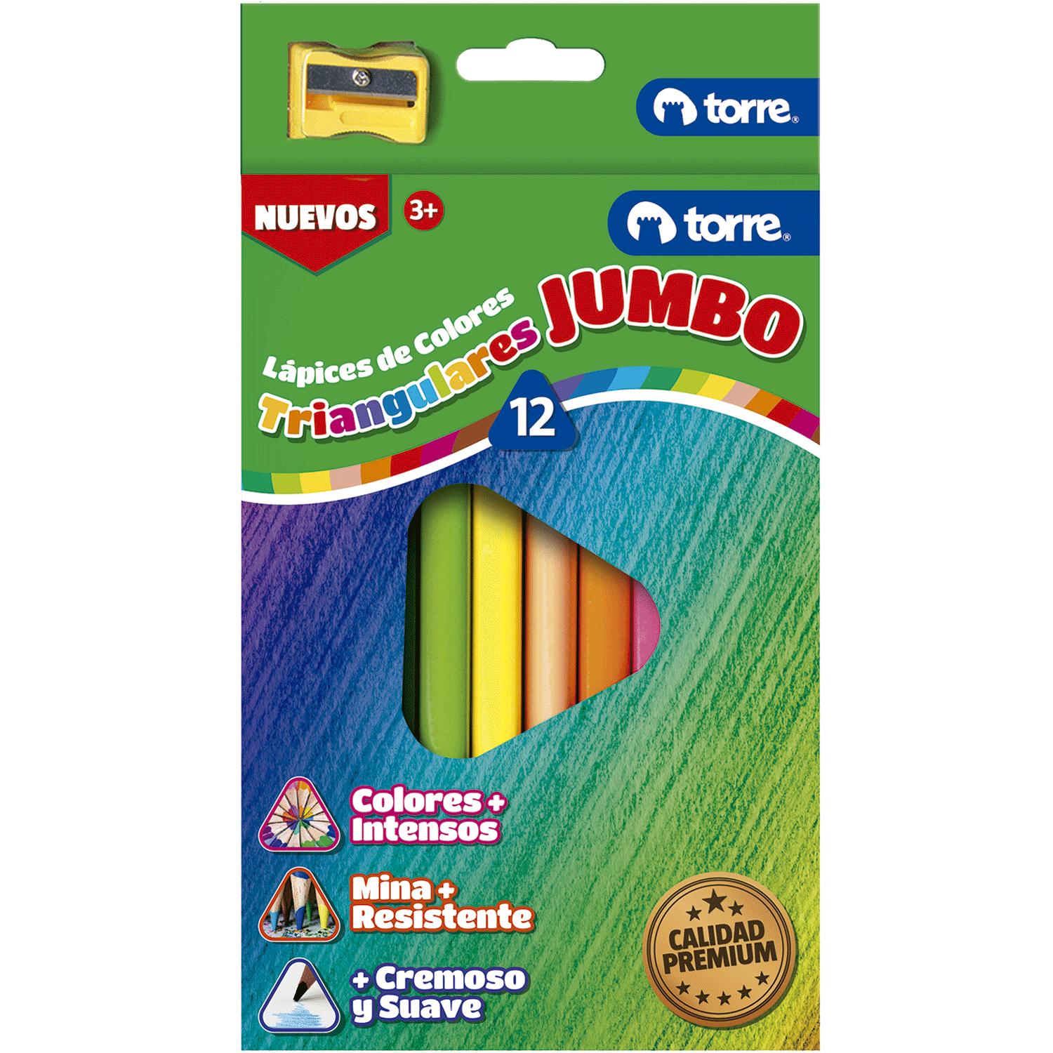 Lápices de Colores Triangulares Jumbo