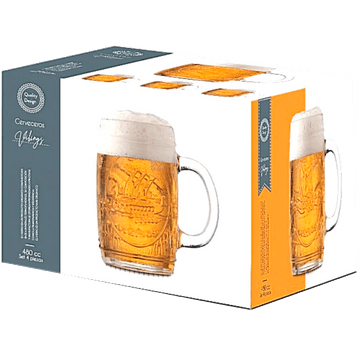 Set de vasos para cerveza Double-Wall de vidrio 4 piezas