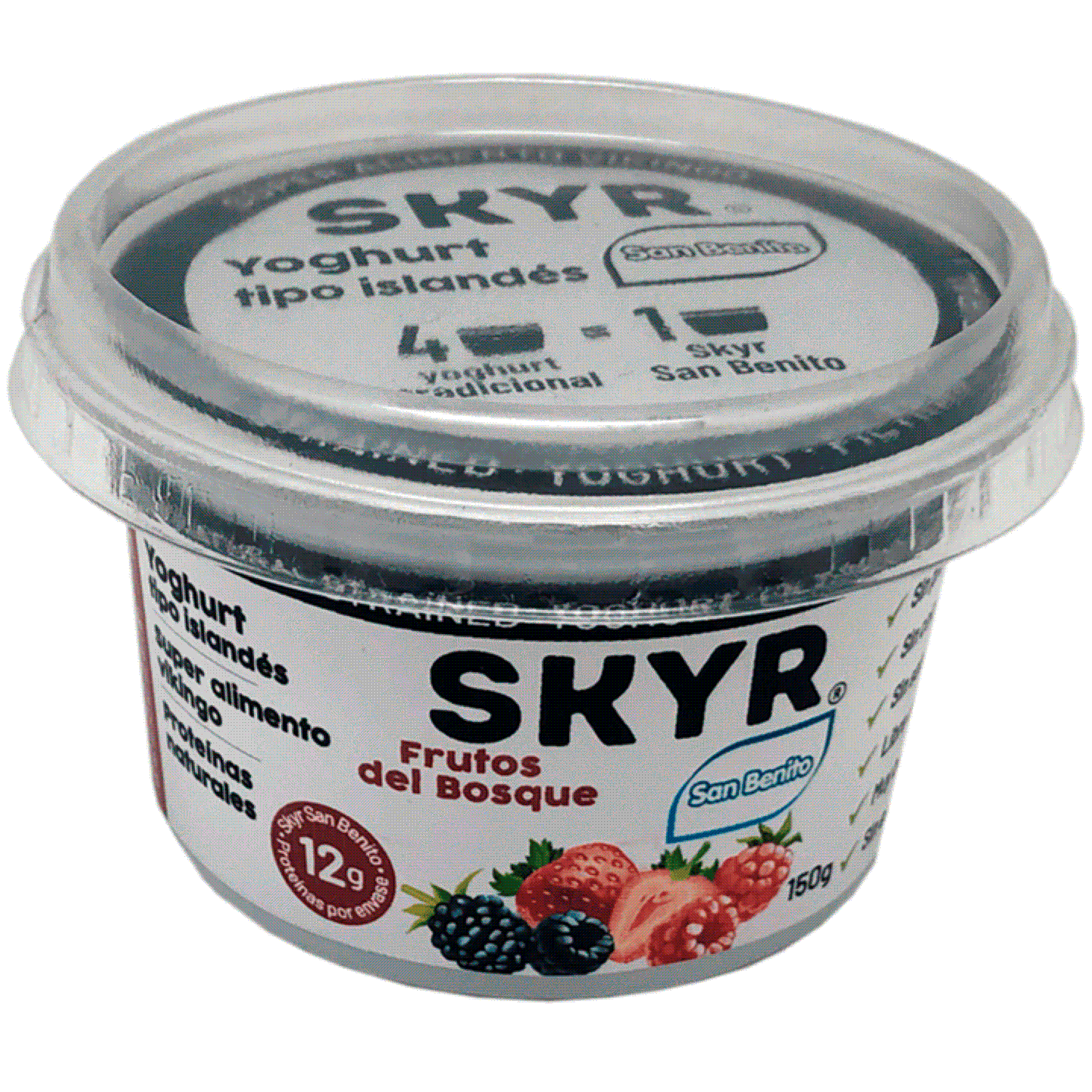 Yogurt Danone light & free skyr berries pote 140 g