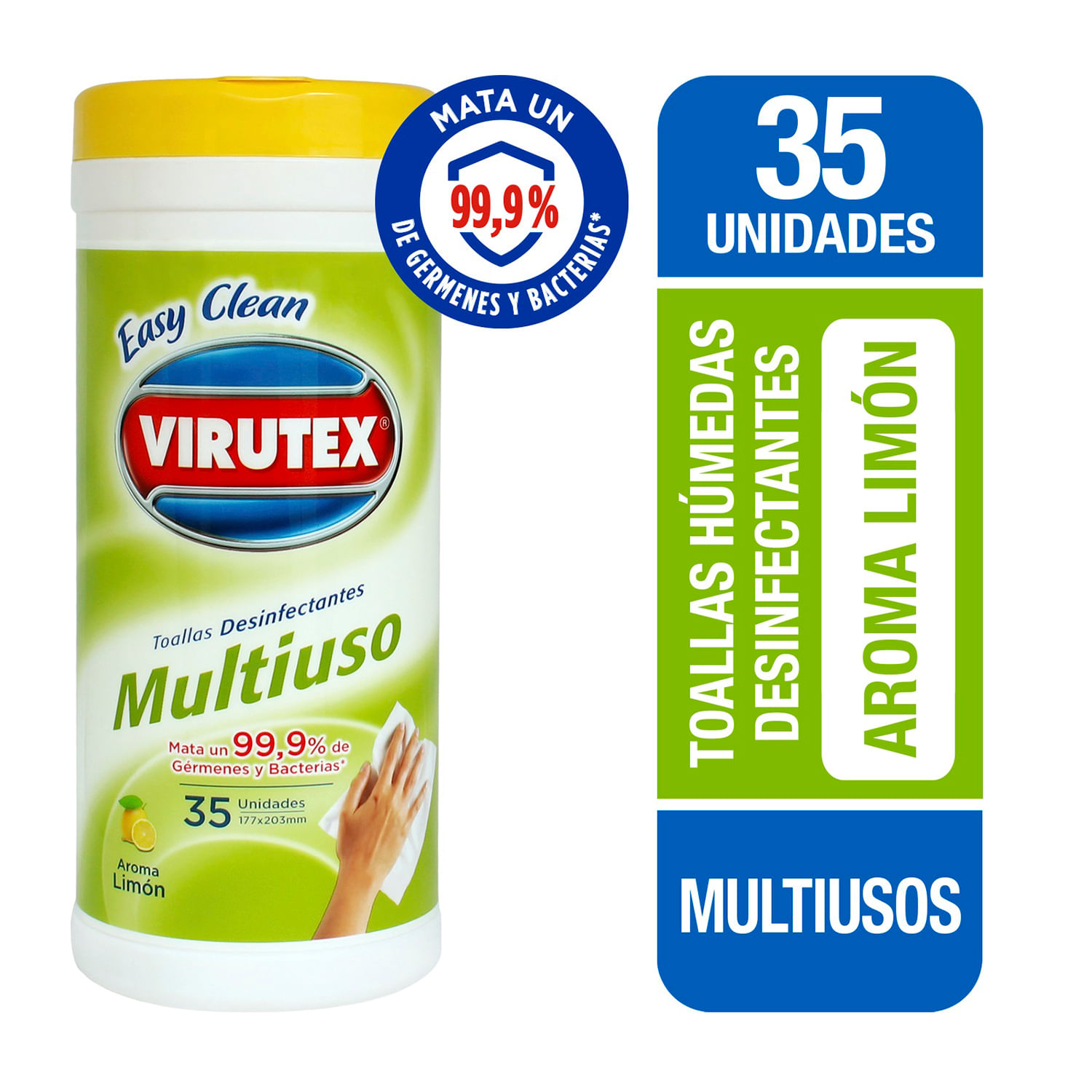 Toallitas Desinfectantes Virutex Multiuso 35 un.