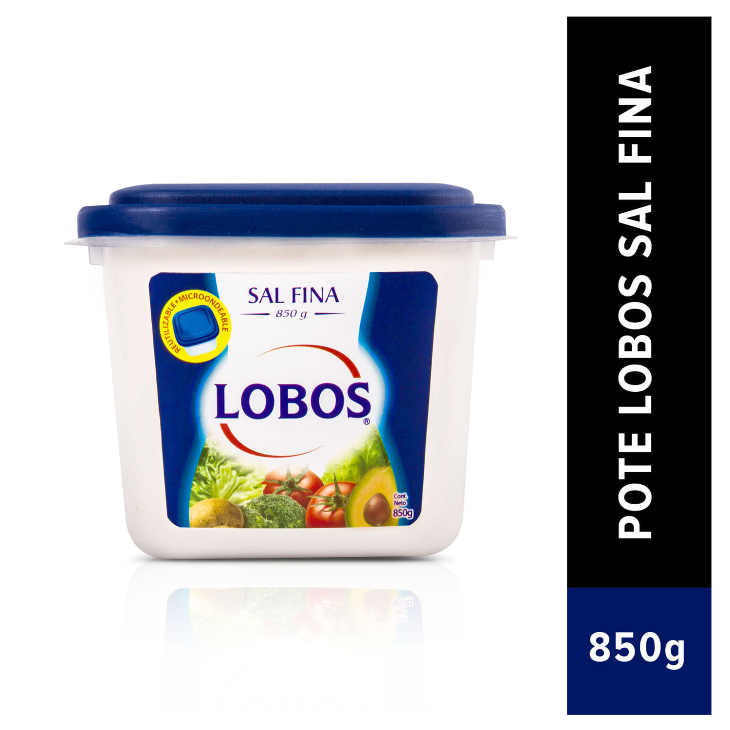 Sal fina de mesa pote 850 g 