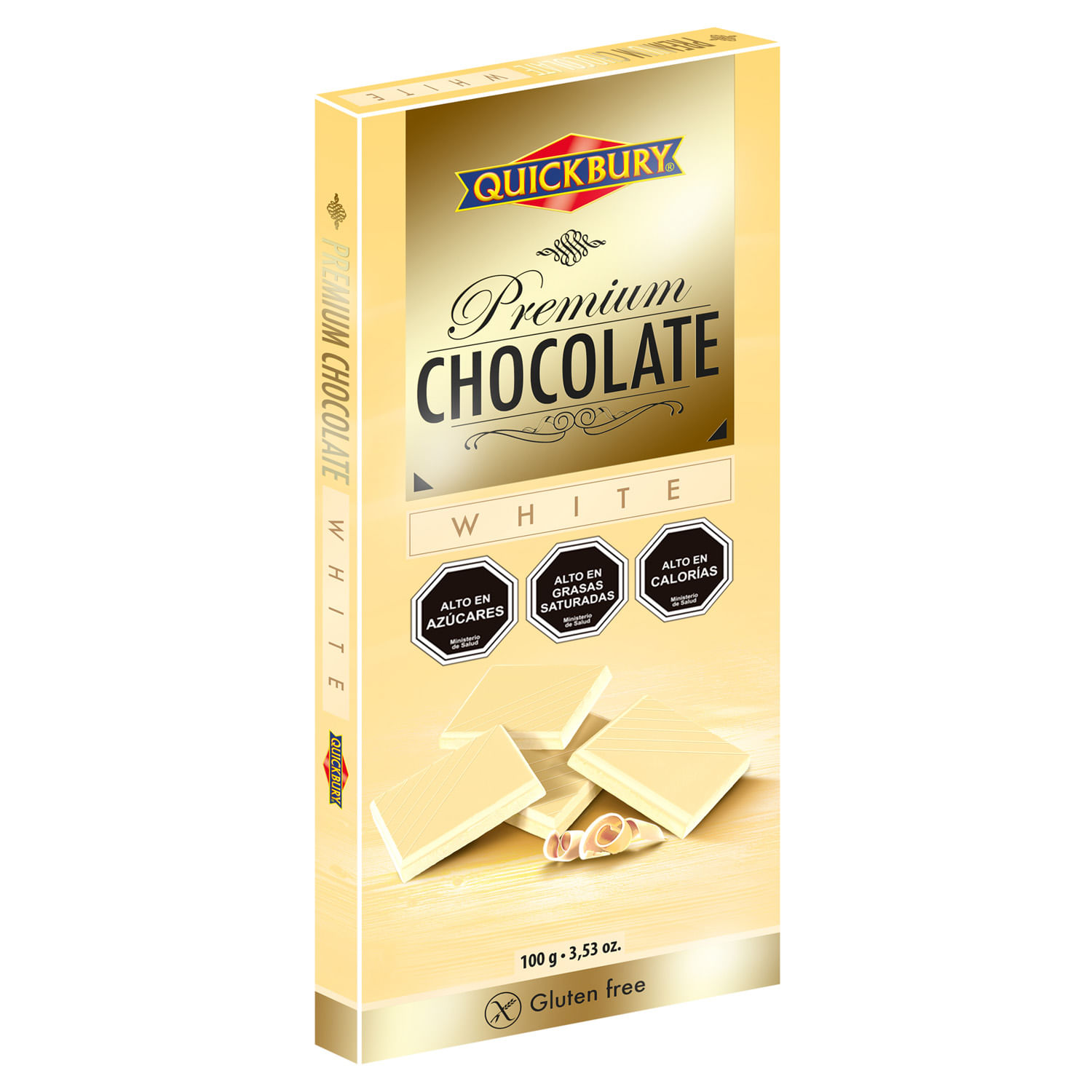 Barra de Chocolate Blanco, sin Azúcar Añadida y sin Gluten, 75 g