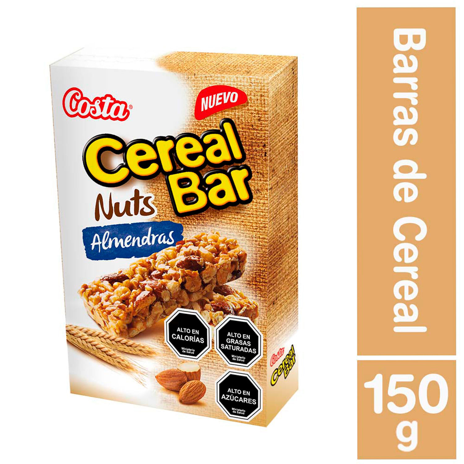 barritas cereal avellanas 150g, pk-6
