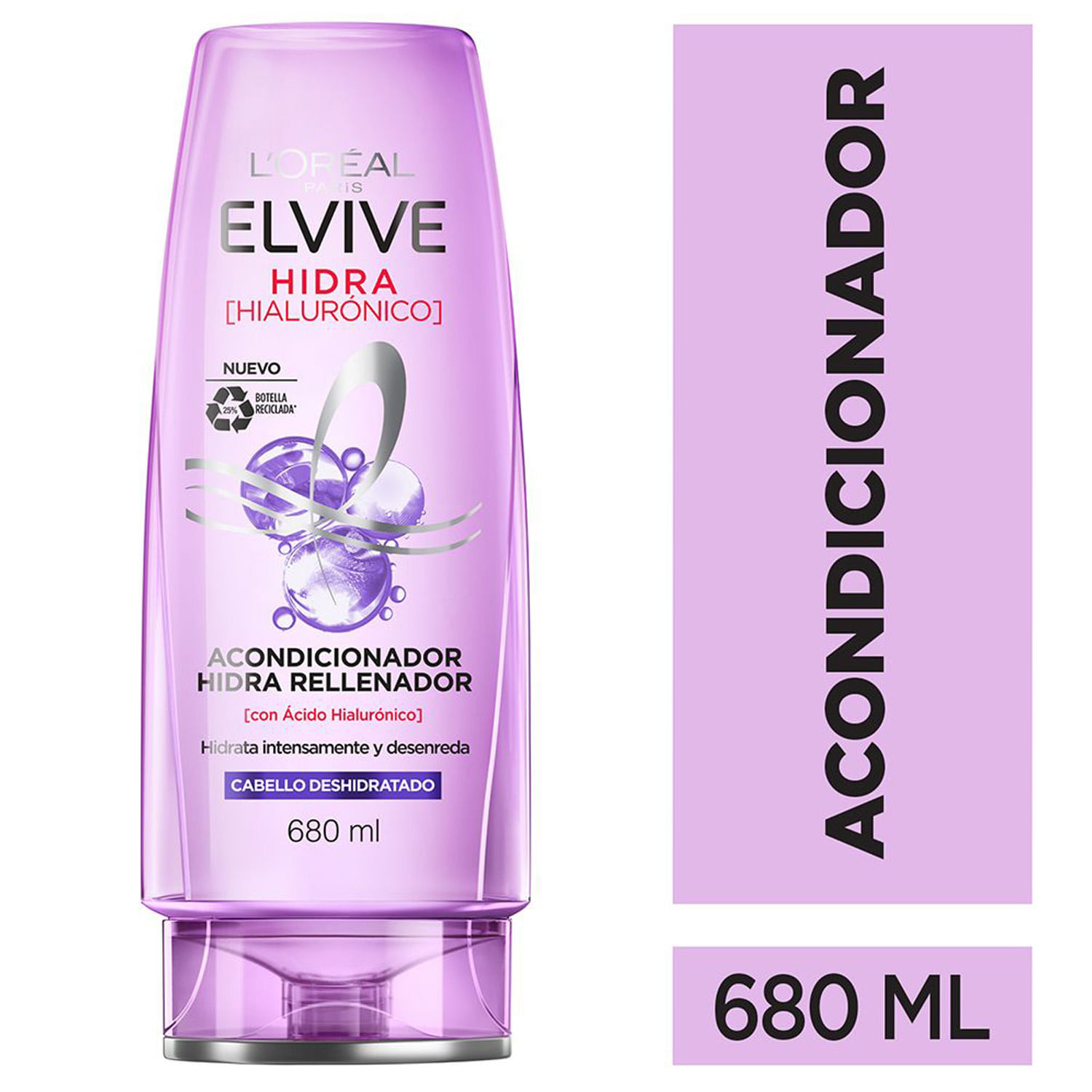 L'Oreal ElVive Hidra (Hialuronico) Shampoo+Acondicionador 680ML(c/u)