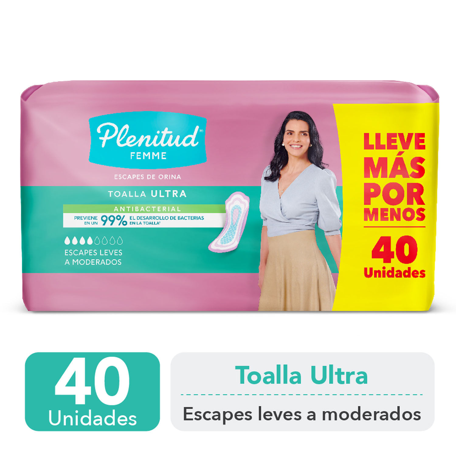 Protector para Cama PLENITUD Incontinencia Leve Paquete 10un