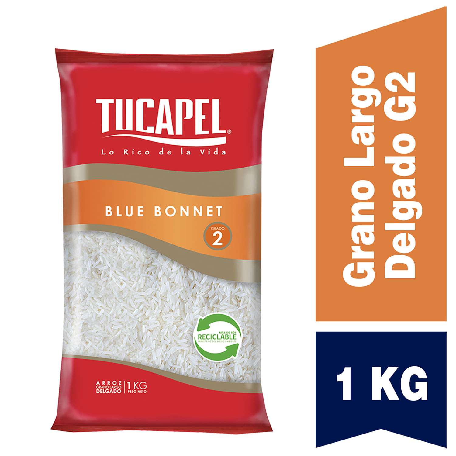 Tucapel Arroz Grado 2 Blue Grano Largo y Delgado 1 kg