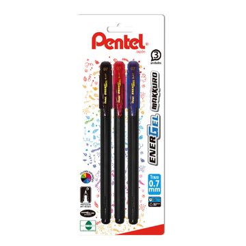 Pentel - Bolígrafo Energel Negro - 0.7mm