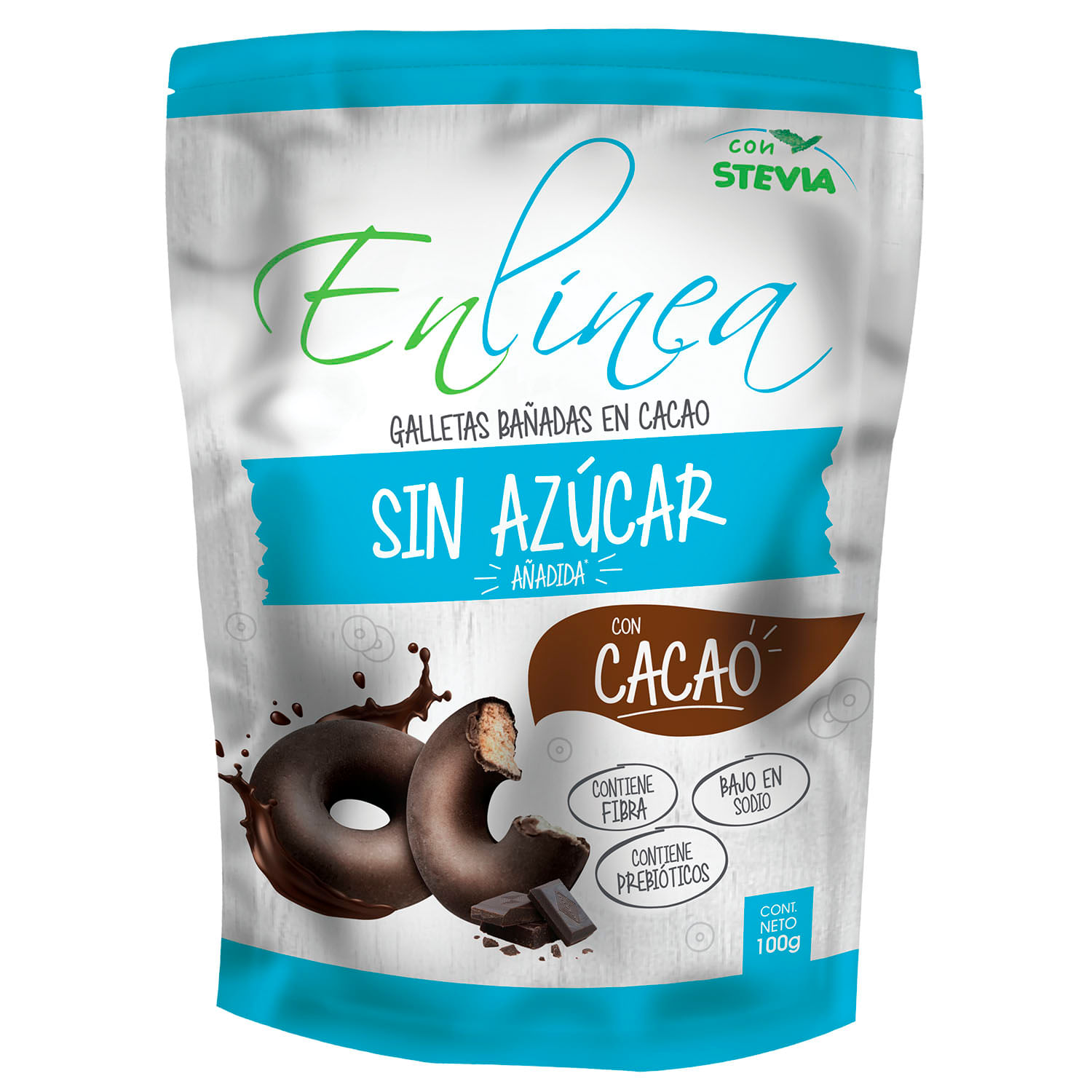 Galletas Sin Azúcar con Cacao En Línea 100 gr