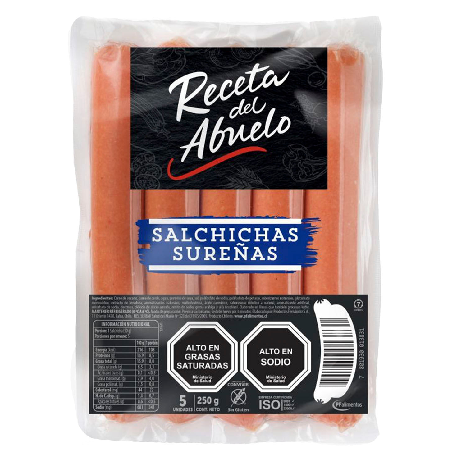 RECETA DEL ABUELO Salchichas Sureñas 250 g