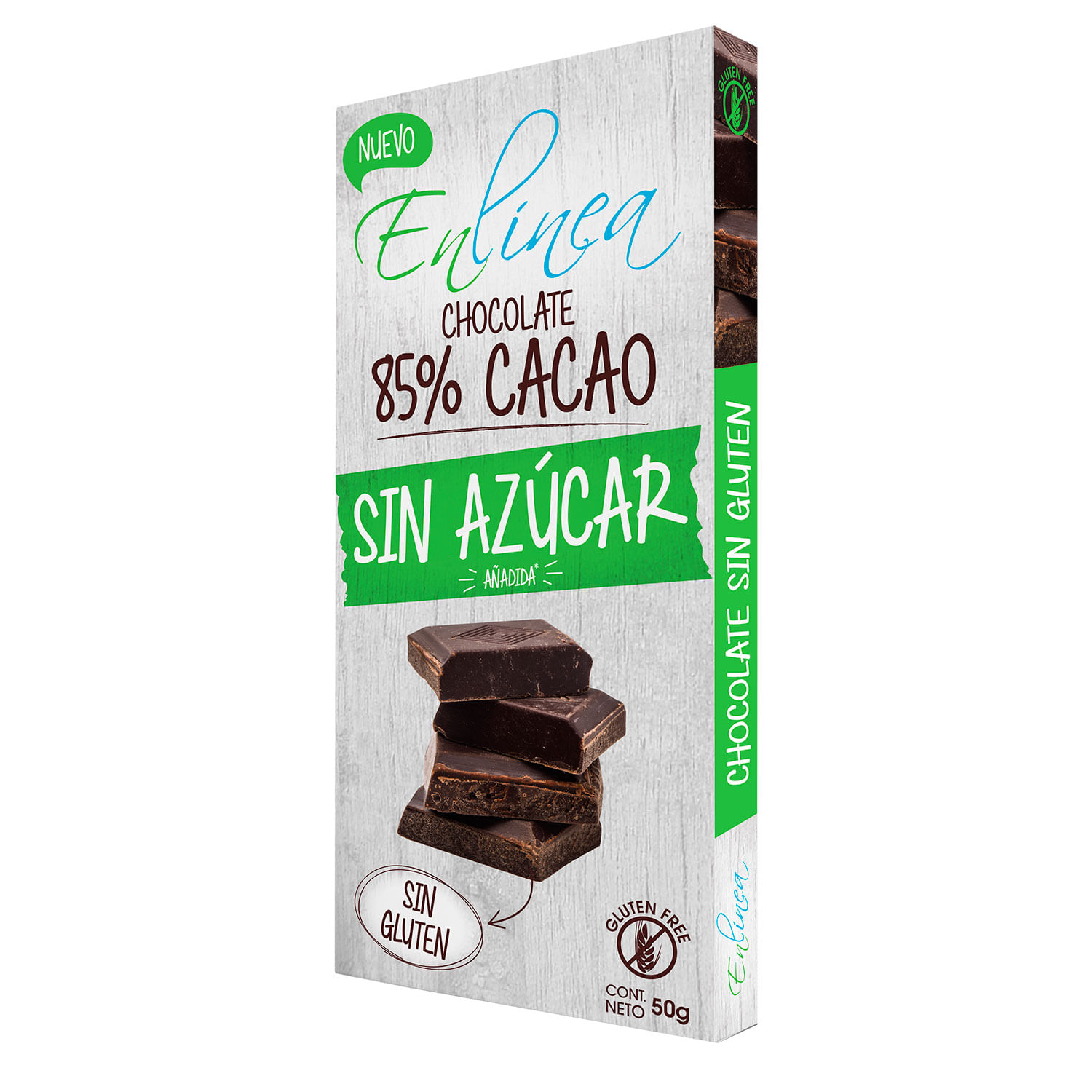 Tableta sin azúcar de chocolate amargo