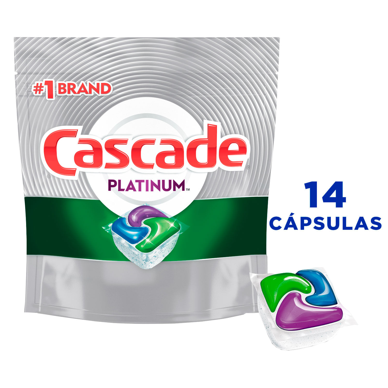Detergente lavavajillas Cascade Platinum (36 cápsulas ActionPacs)