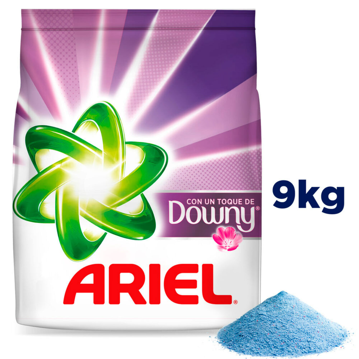 Detergente Polvo Ariel Concentrado con Suavizante Downy 9 kg