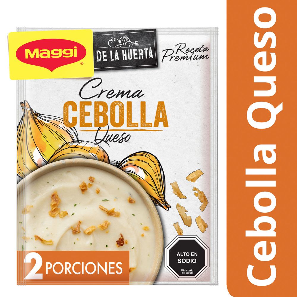 Comparar precios: Crema De La Huerta Cebolla Queso 42G 2 Porciones, 42 G - Maggi - ¿Cuánto Cuesta? ¿Dónde Comprar?