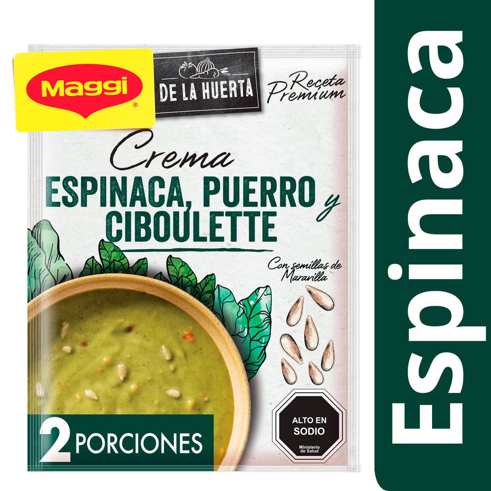 Comparar precios: Crema De La Huerta Espinaca Puerro Ciboulette 2 Porciones, 42 G - Maggi - ¿Cuánto Cuesta? ¿Dónde Comprar?