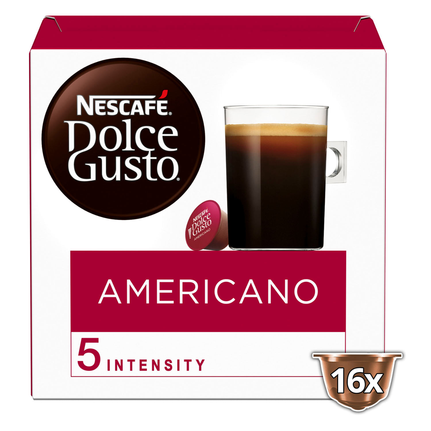 Caja de 16 cápsulas para Espresso Intenso Dolce Gusto