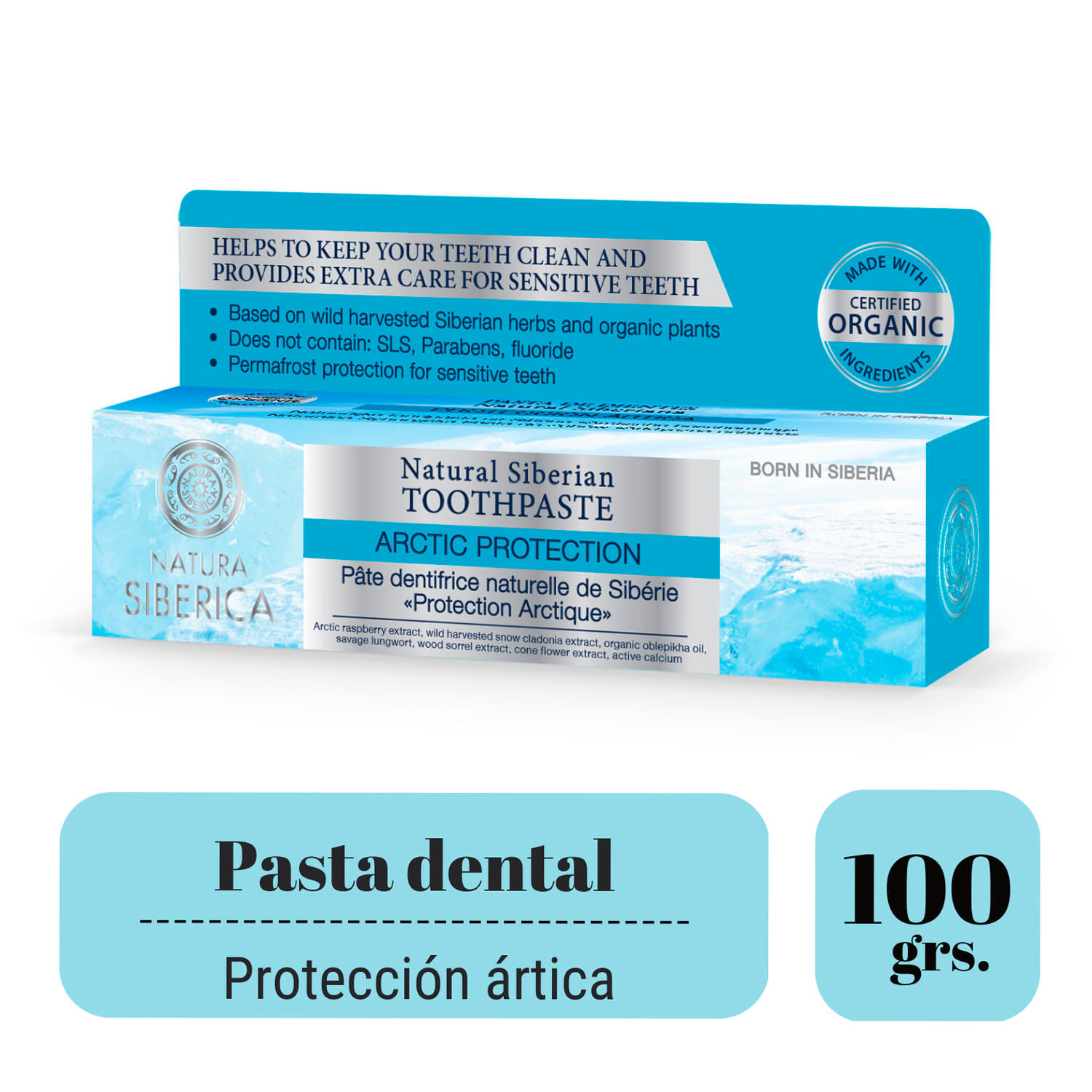 Pasta Dental Natura Siberica Protección Artica 100 grs. 