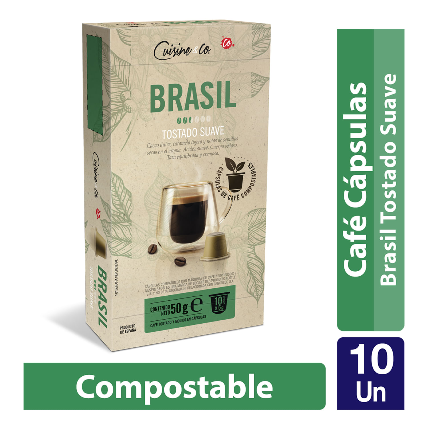 Café Cápsulas Compostables Brasil 10 un.