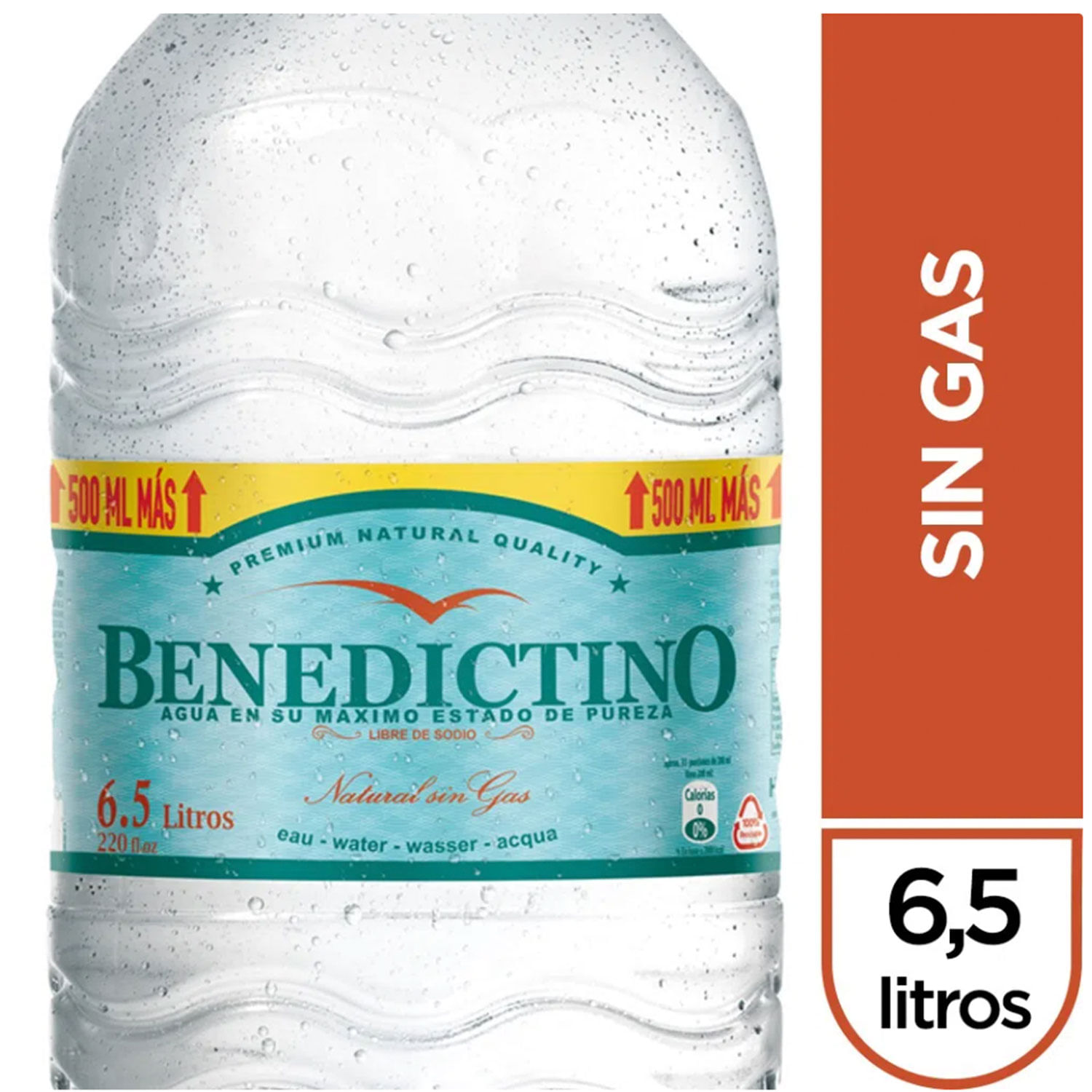 Agua Benedictino Sin Gas Bidón 6.5 L