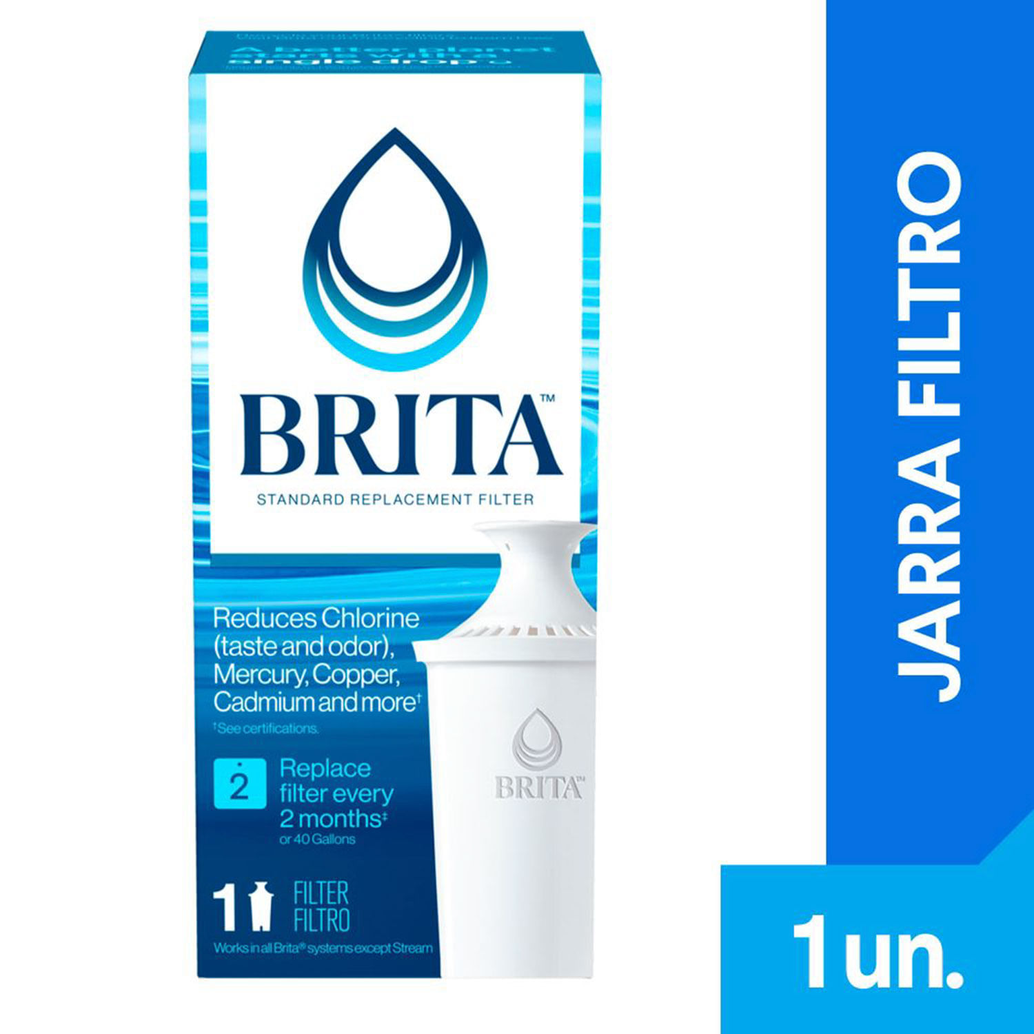 BRITA Filtro De Agua Pitcher Para Jarra X3un Marca Brita