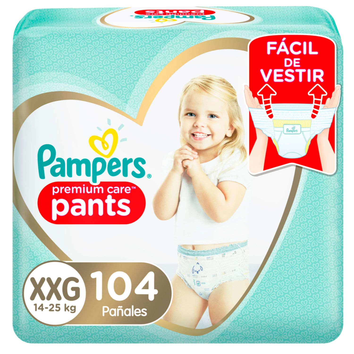 Pañales para Bebé PAMPERS Premium Care Talla XXG Megapack Paquete
