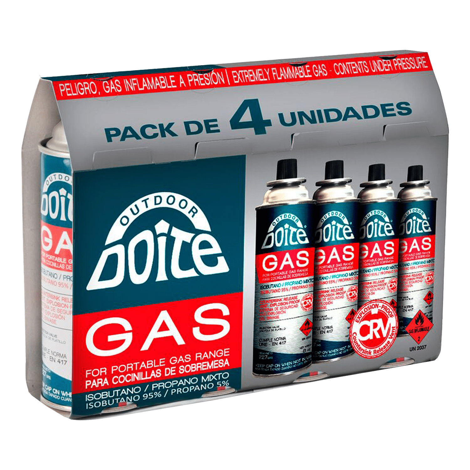 Pack Gas Doite Para Cocinillas 227 g 4 un.