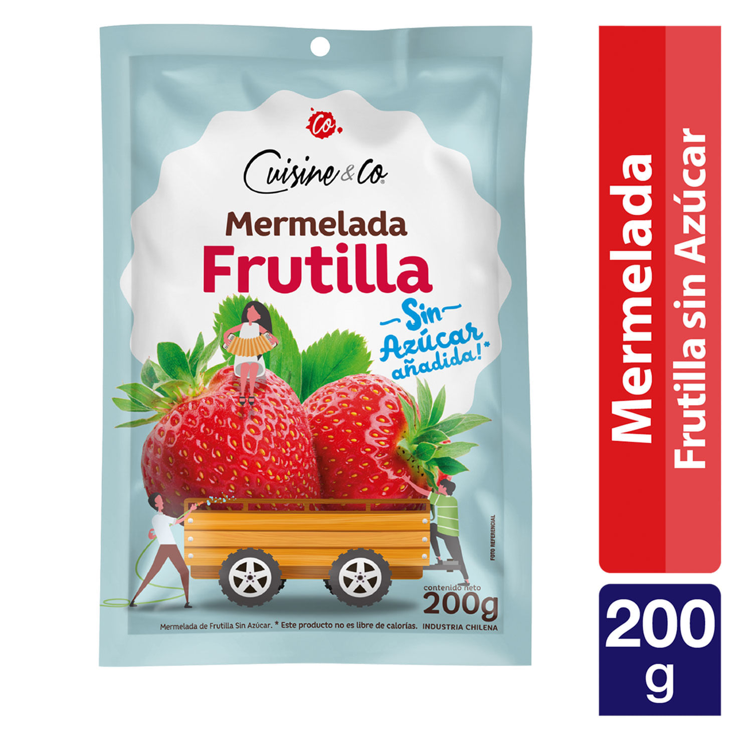 Sachet Mermelada sin azúcar Frutilla 15g x 200 U