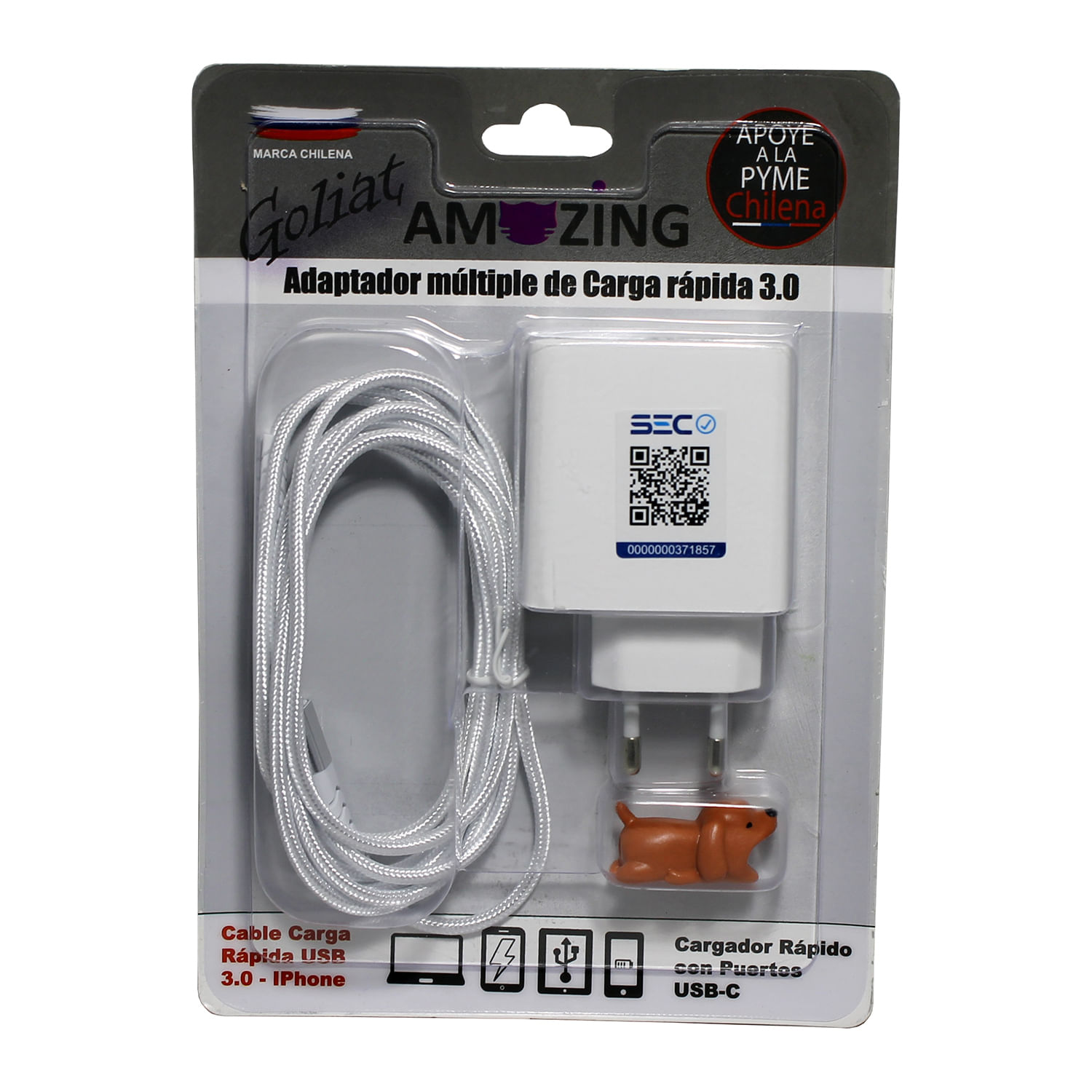 Cargador de Carga Rápida 18w USB-A Adaptador Certificado — X-One Chile