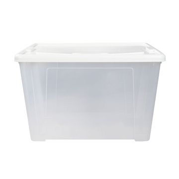 Caja Organizadora 80 L Ruedas Color Transparente Azul