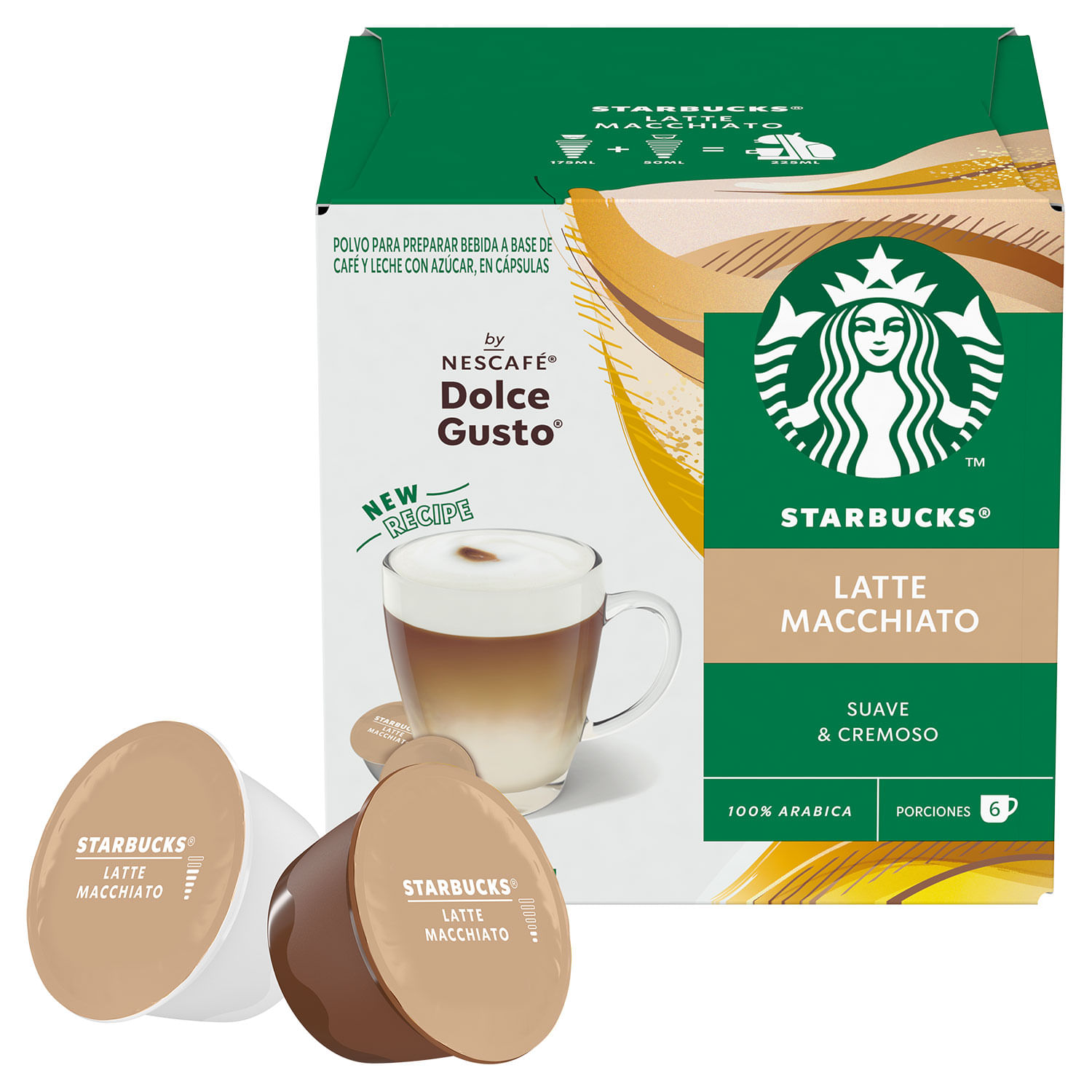 Café con leche en cápsulas Starbucks compatible con Dolce Gusto 12