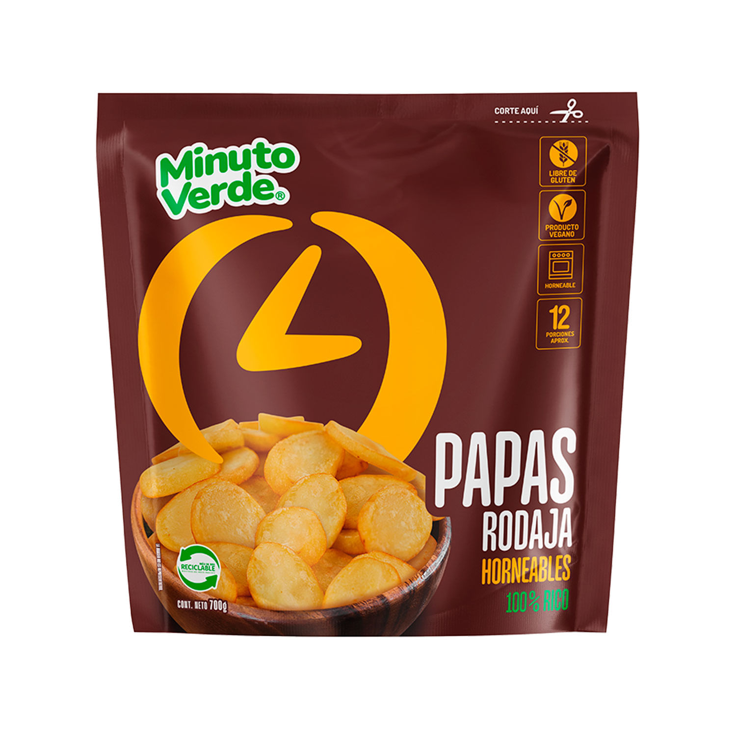 Papa en rodaja Minuto Verde 700 g