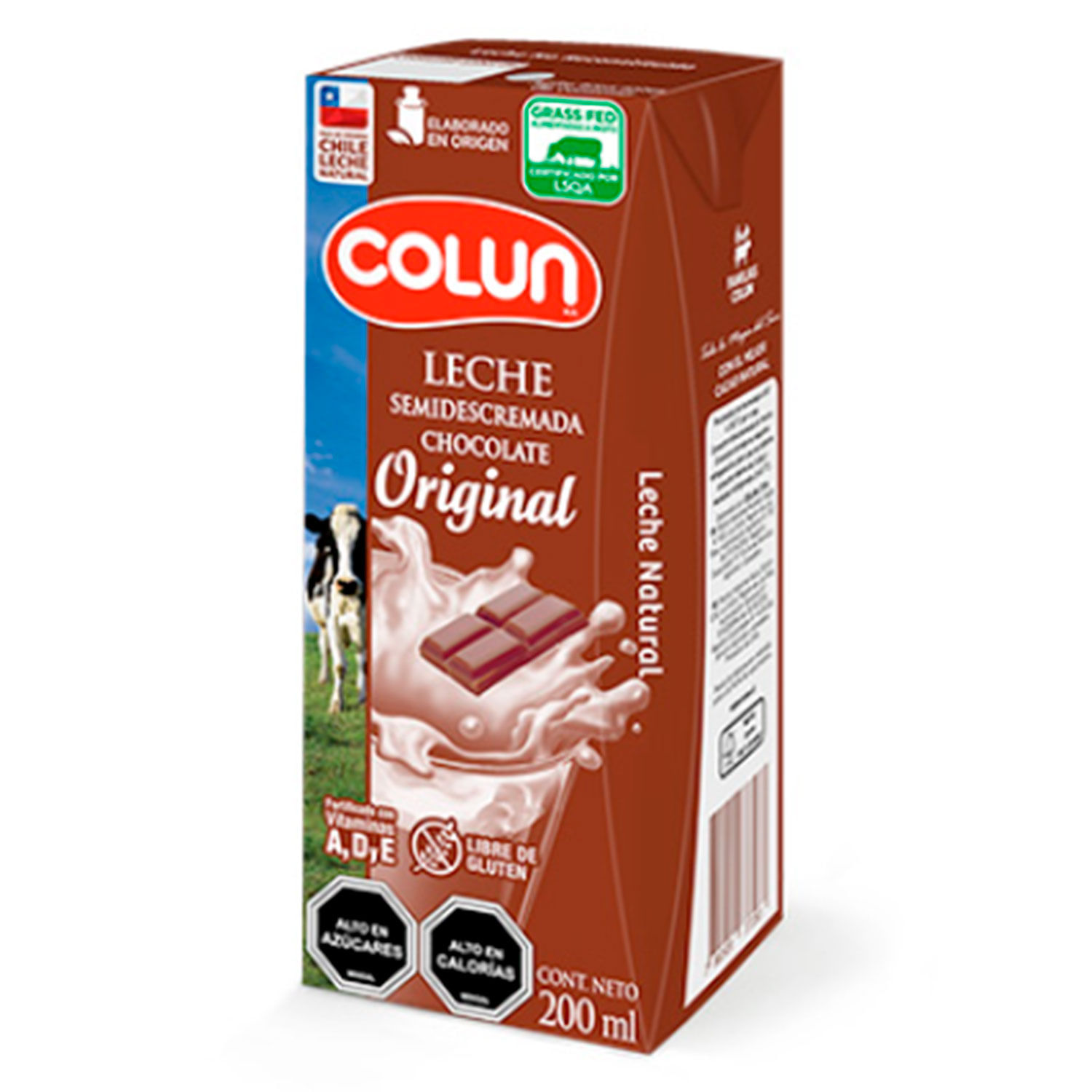 Colun Leche Semidescremada Chocolate 200 ml