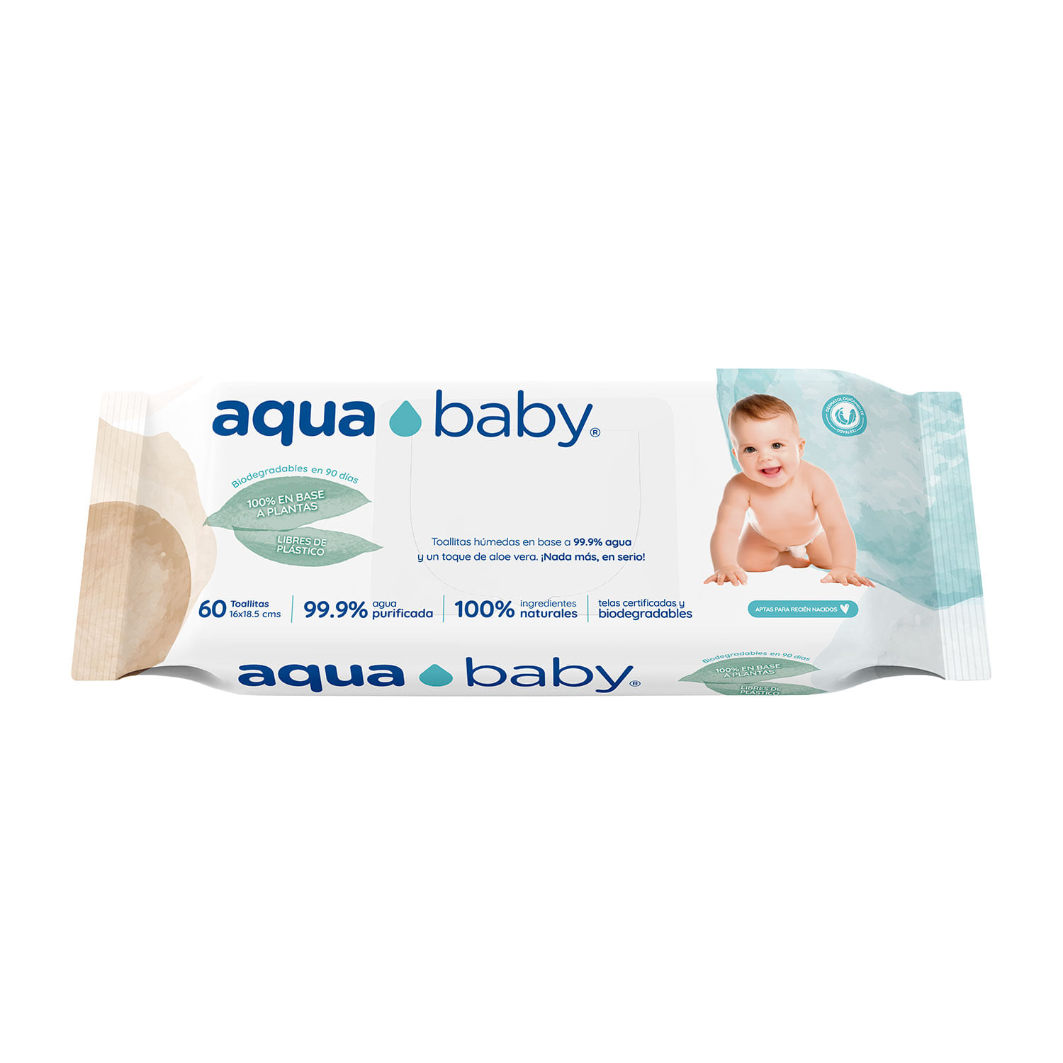 Toallitas húmedas, 120 unidades, Aqua Baby - Aqua Baby
