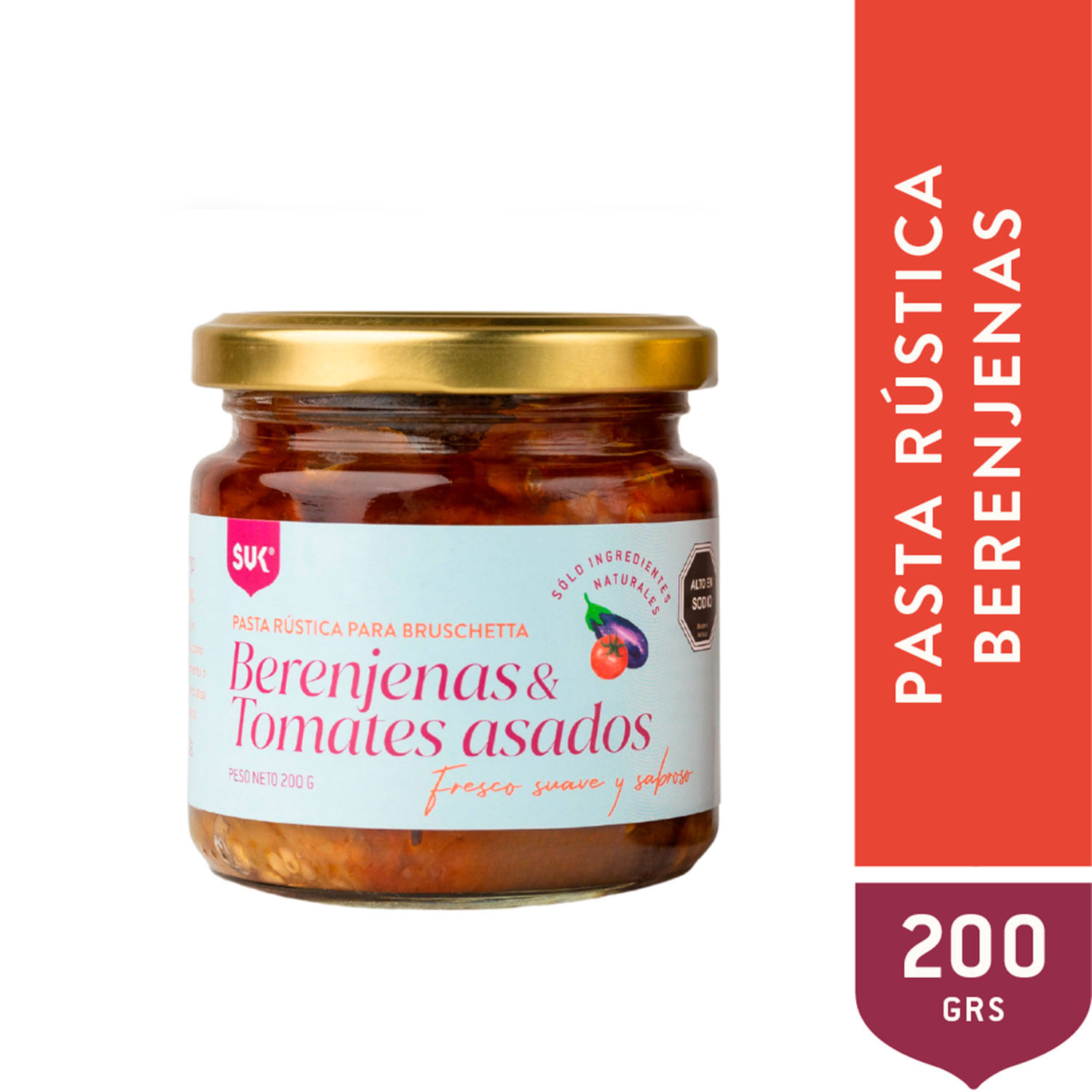 SUK Pasta Rustica Berenj y Tomat Asad 200 g