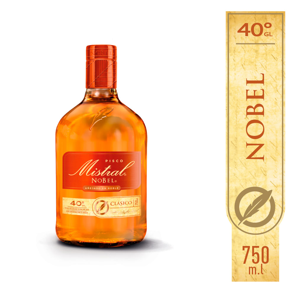 Pisco Mistral Nobel Añejado En Roble 40° 750 cc