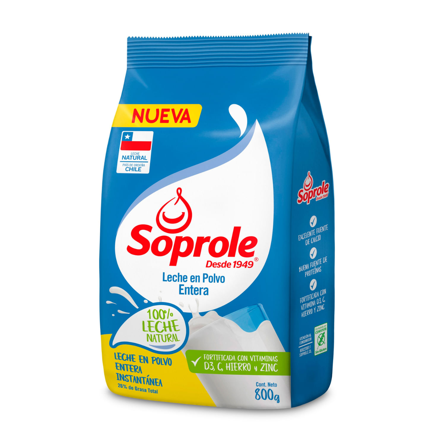 Soprole Leche en Polvo Entera 800 g